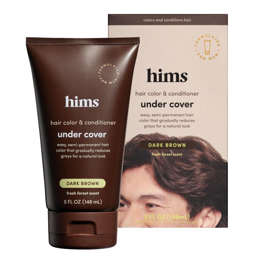 hims Under Cover Hair Color & Conditioner Dark Brown 5 FL OZ Gray Coverage